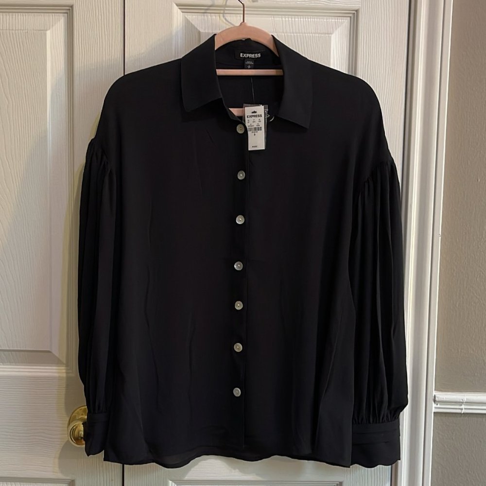 Express Flounce Sleeve Blouse - Size S
